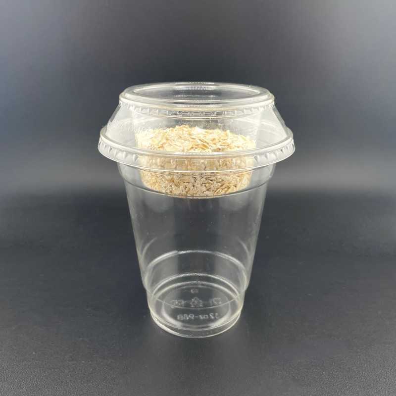 Vaso 12 oz (355 ml) de PLA + Tap Domo de PLA + Inserto PLA , Transparentes Vaso 12 oz (355 ml) de PLA + Tap Domo de PLA + Inserto PLA , Transparentes