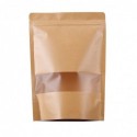 Bolsa Doypack Kraft con ventana 150 x 220