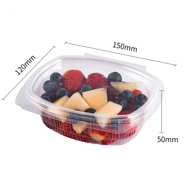 Envase Bisagra en material PET con tapa incluida. Envase Bisagra en material PET con tapa incluida.