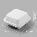 Caja Hamburguesa 15 x 15 cms Caña de Azúcar Compostable