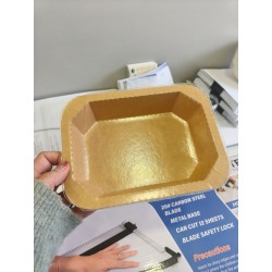 Bandejas de Papel 1300 ml EVOH;KHM; color Café; para Termolaminado y Atmósfera Modificada (MAP)